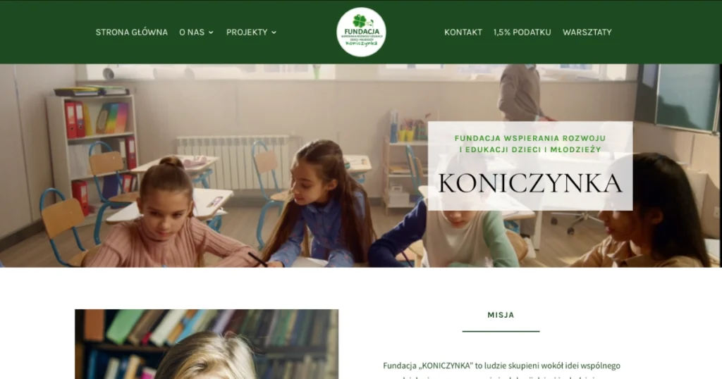 Nowa strona internetowa: Fundacja Koniczynka