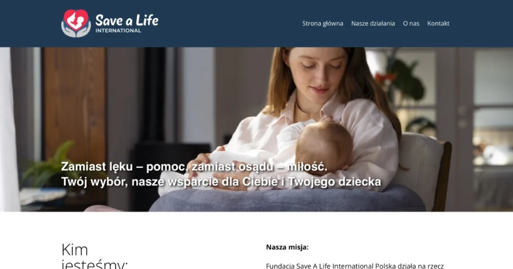 Nowa strona internetowa: Save a Life International Polska