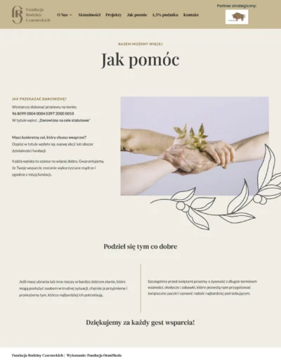 Stworzyliśmy stronę internetową dla kolejnej fundacji 1