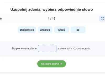 Nowa interaktywna gra edukacyjna: Uzupełnij zdania 4