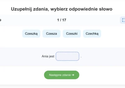 Nowa interaktywna gra edukacyjna: Uzupełnij zdania 3